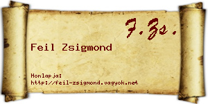 Feil Zsigmond névjegykártya